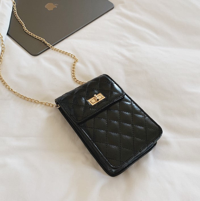 Fashion diamond shoulder bag