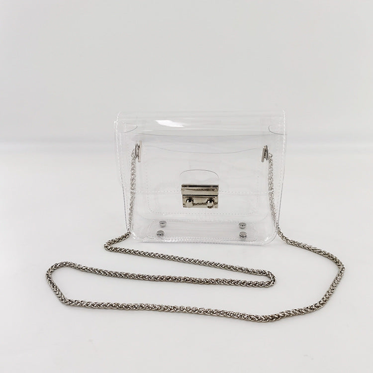 Jelly Transparent Wrapped PVC Chain Bag
