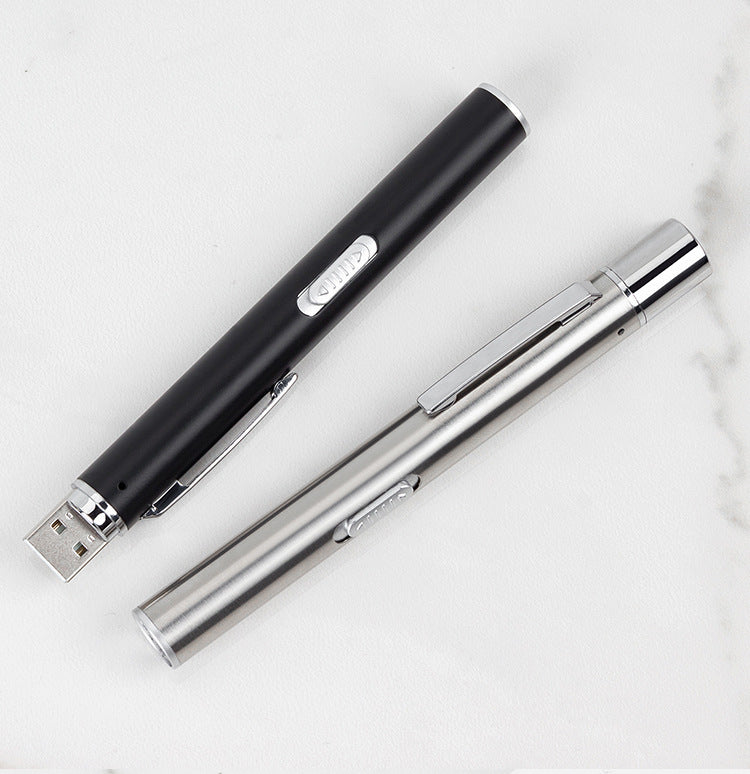 White Yellow Light Dual Light Source Oral Morning Inspection Flashlight