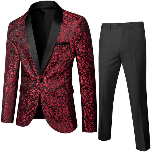 Men's Business Casual Suit Men's Slim Fit Two-piece Suit
