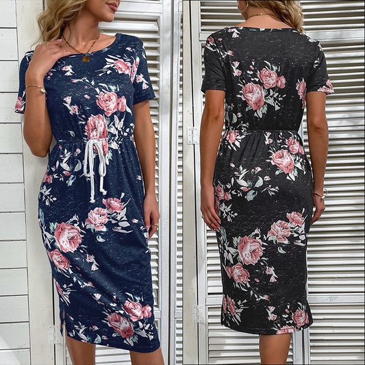 Casual Women's Black Dress High Waist