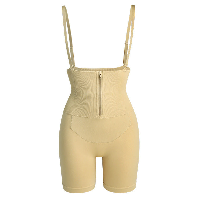 Ladies' High-waist Panty Detachable Shoulder Strap Girdling Bodybuiding Shaping Pants