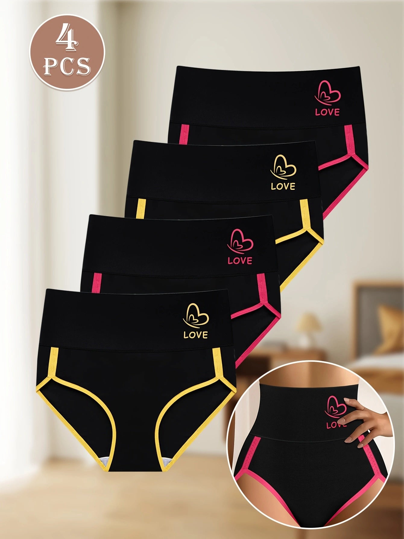 Women's All-match Simple Stitching Printed Hip-lifting Briefs