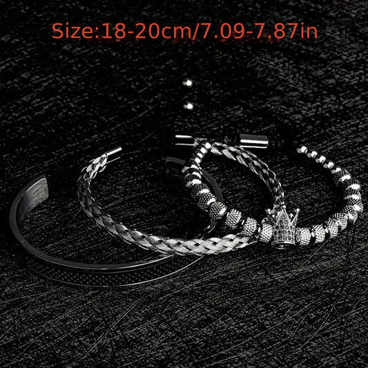 Crown Stainless Steel Bracelet For Men