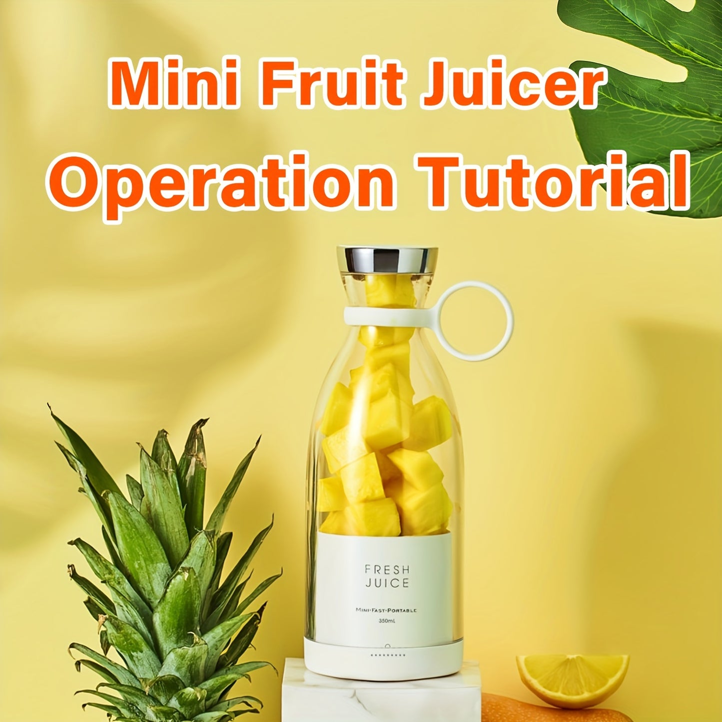 350ML Portable Electric Wireless Mini Fruit Blender Juicer - Perfect for On-the Go!