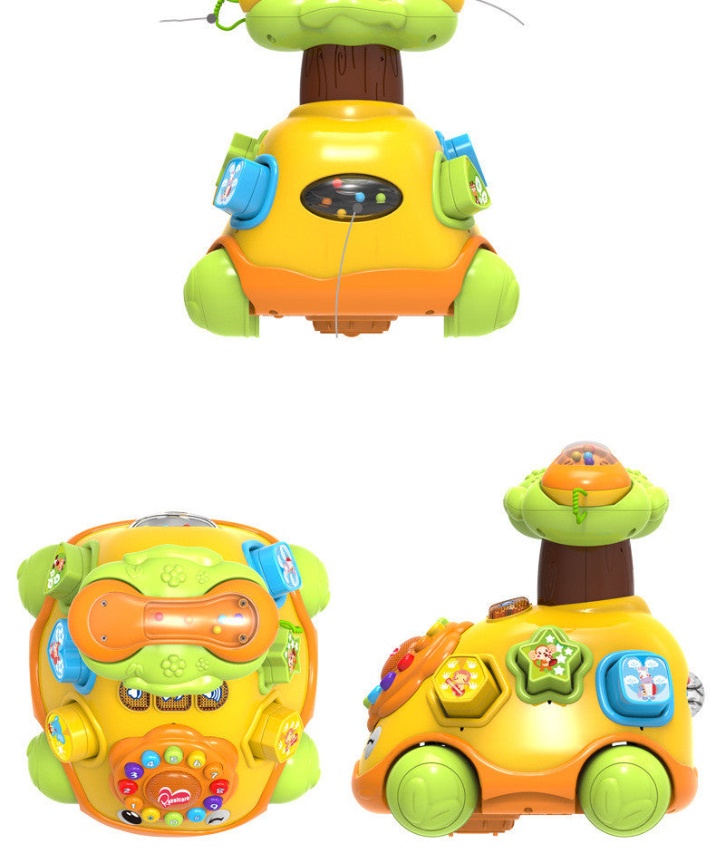 Electric male and female music toy car