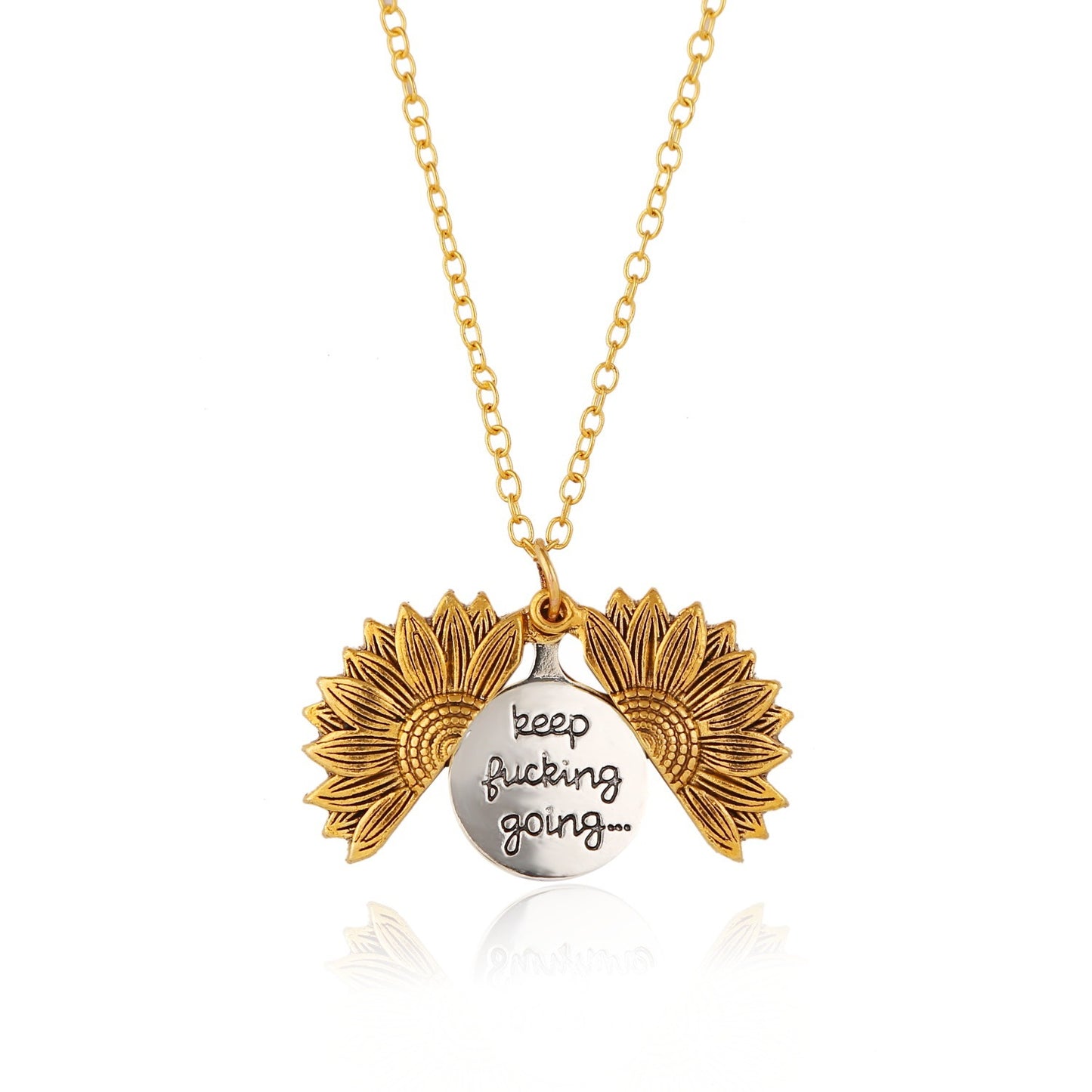 New European And American Sunflower Necklace Pendant