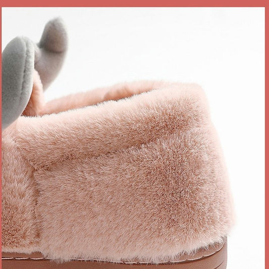 Cute Plush Home Cotton Shoes For Men