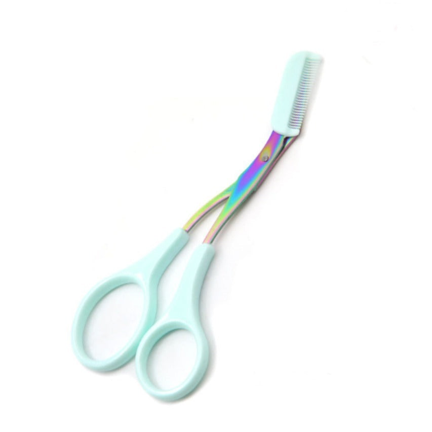 Eyebrow Trimmer Scissor with Comb Facial Hair Removal Grooming Shaping Shaver Cosmetic Makeup Accessories, Eyebrow Grooming Kit, Scissers for Eyebrow, Eyebrow Kit for Women, Eyebrow Stamp Kit Set, Eyebrow Clippers