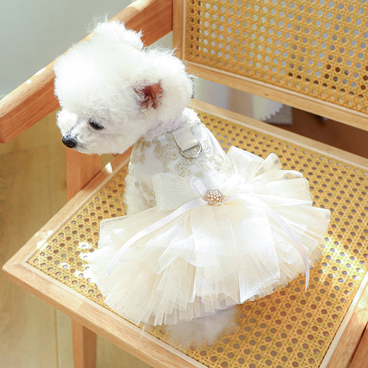 Spring And Summer Thin Dog Cat Wedding Dress