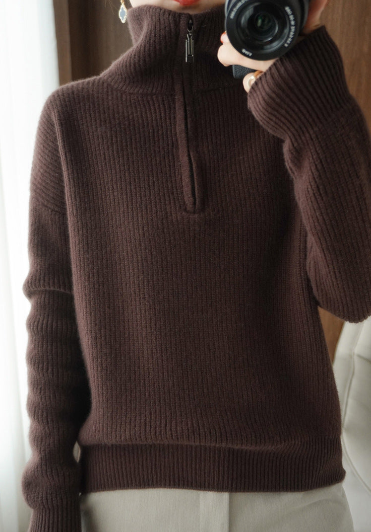 Women's Thickened Pullover Knitted Sweater Top