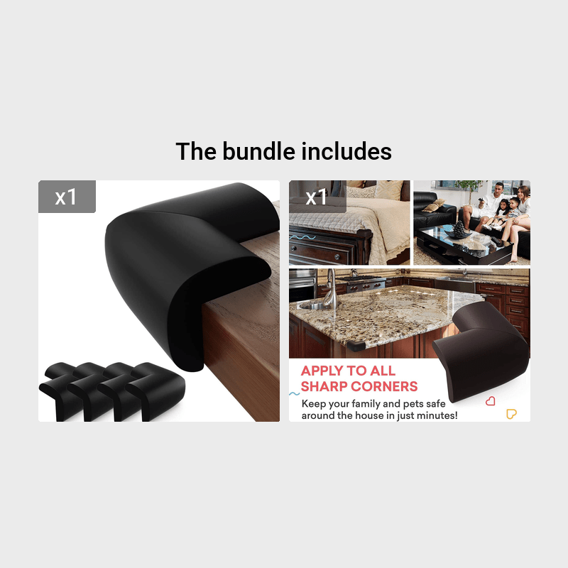 4pcs Childproofing Corner Guards - Pre-Taped Furniture Bumper for Baby Safety, Protects Against Sharp Edges, Ideal for Christmas, Halloween, and Thanksgiving Gifts
