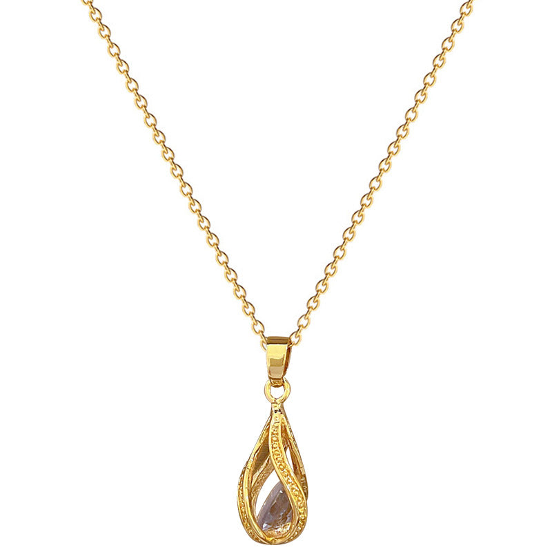 Rotating Water Drop Necklace For Women