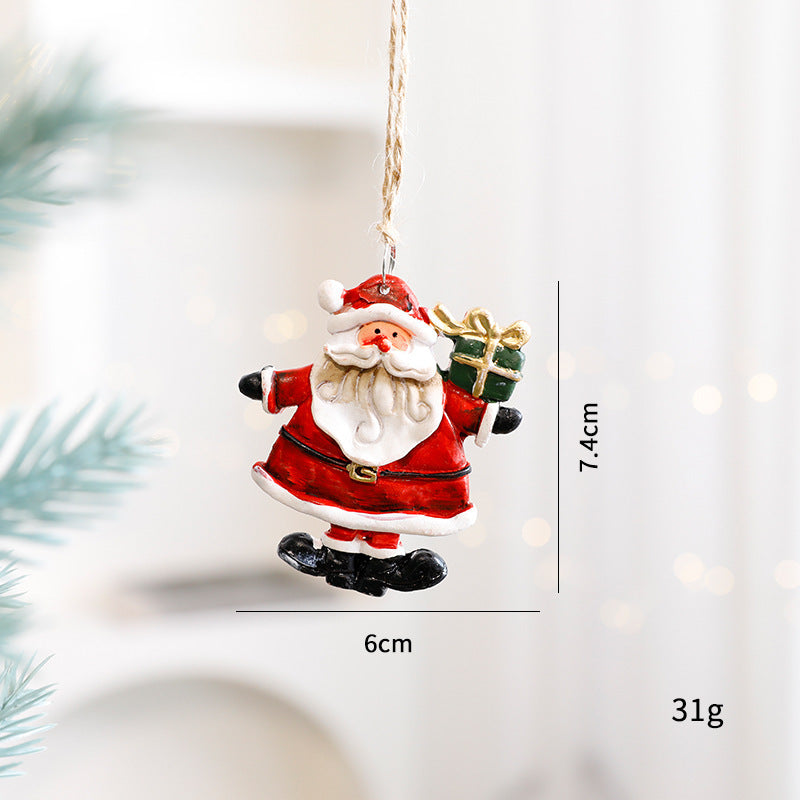 Christmas Decorations Elderly Snowman Gingerbread Man Small Pendant