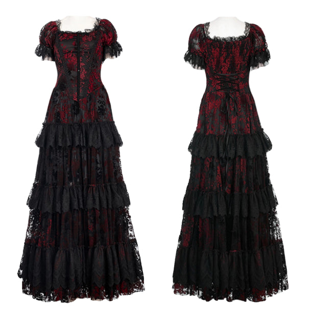 Victoria's Gorgeous Flocked Lace Maxi Dress