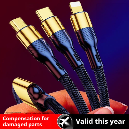 240W Super Fast Charge Suit Three-in-one Three-in-one Data Cable