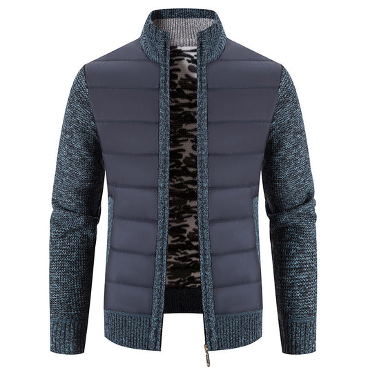 Men's Cardigan Sweater Stand Collar Sweater Coat