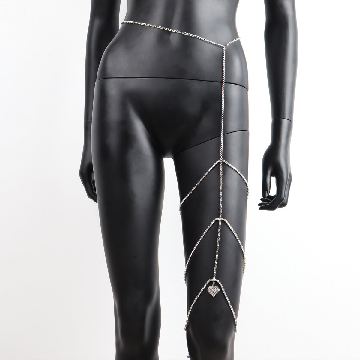 Multi-Layer Body Shape Diamond Love Leg Chain Beach