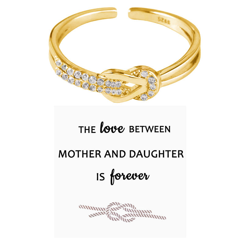 Arrival Fashion Simple Opening Ring Female Mother And Daughter Ring Mother's Day Gift Christmas Gift Wholesale