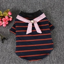 pet striped cotton t-shirt