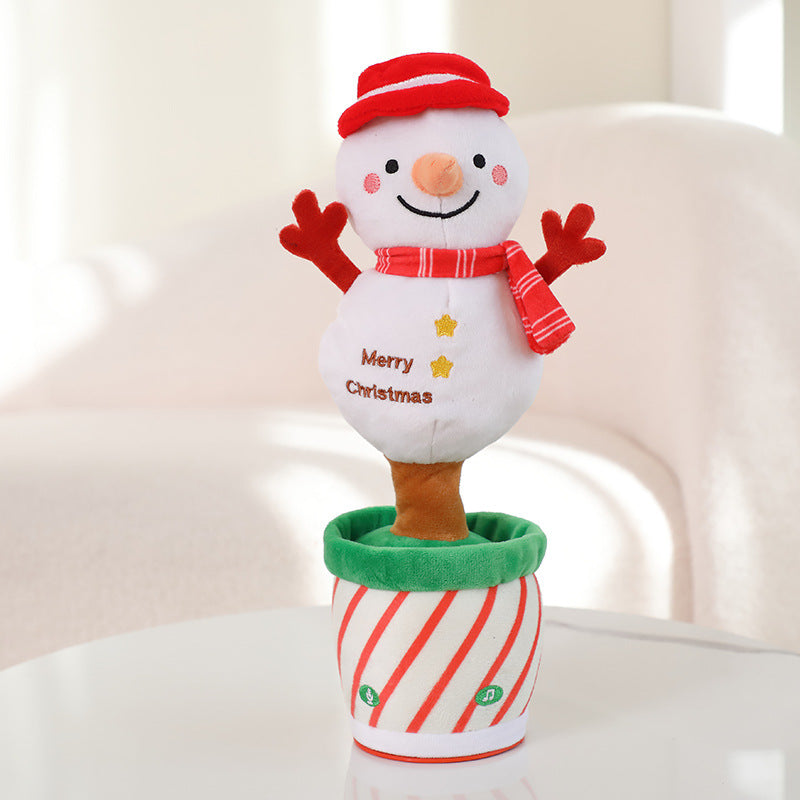 Singing And Speaking Recording Christmas Tree New Electric Plush Toy