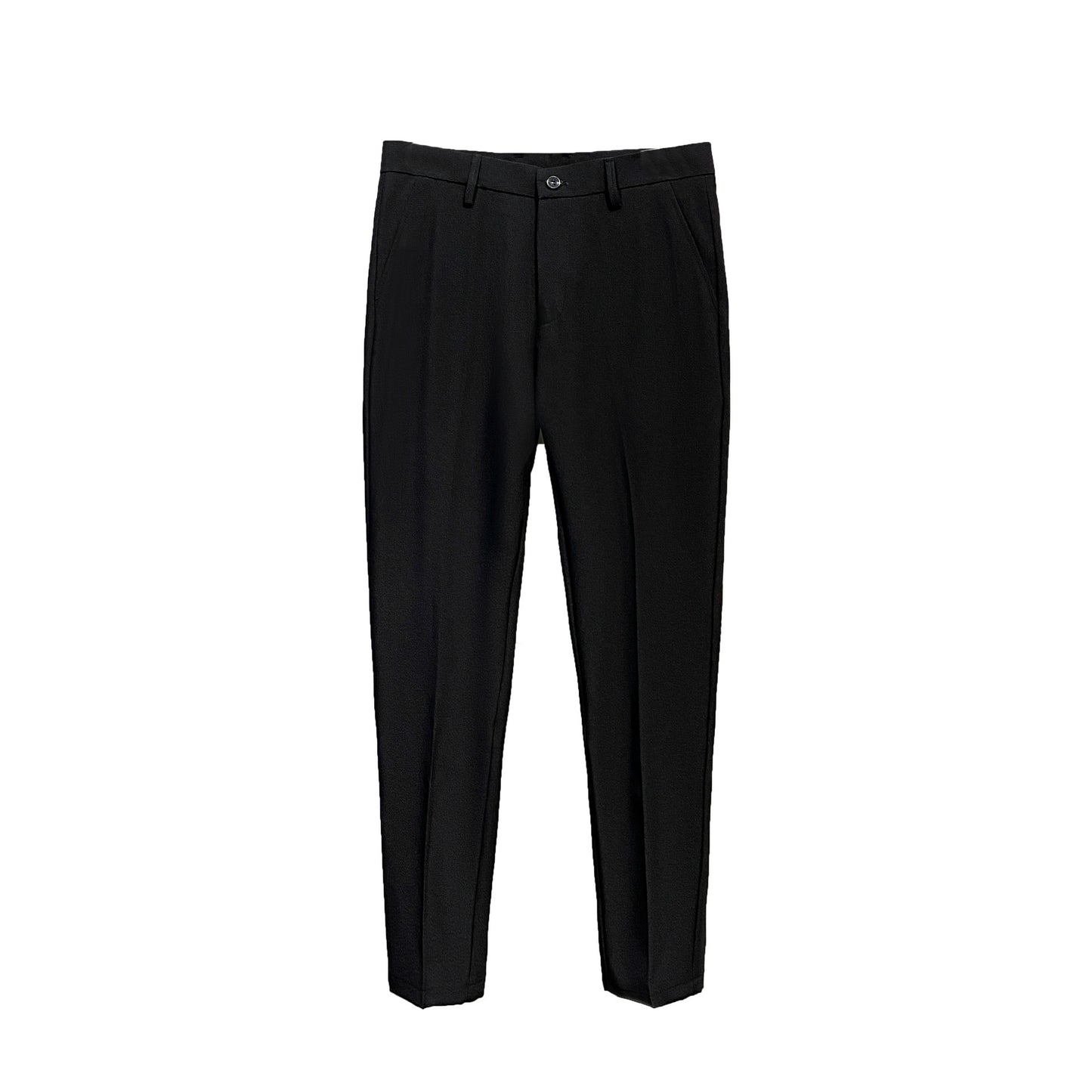 Men's Straight Fluffy Fleece Padded Suit Pants