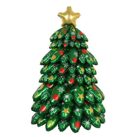 Cartoon Christmas Tree Aluminum Balloon Column