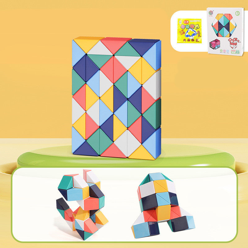 Snake Twist Cube Stress Relief Educational Toys Children Gifts Magic Snake Ruler Puzzle Folding Educational