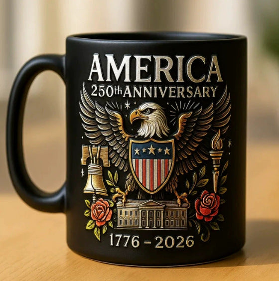 America's 250th Anniversary Commemorative Ceramic Mug - Limited Edition 2026 Patriotic Gift