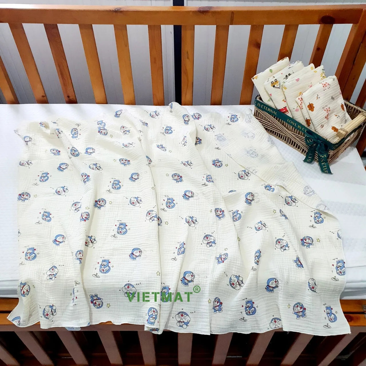 Wholesale Organic Cotton Printed Gauze Muslin Burp Cloth Newborns Soft Absorbent Baby Saliva Towel Customizable Kids Bathroom