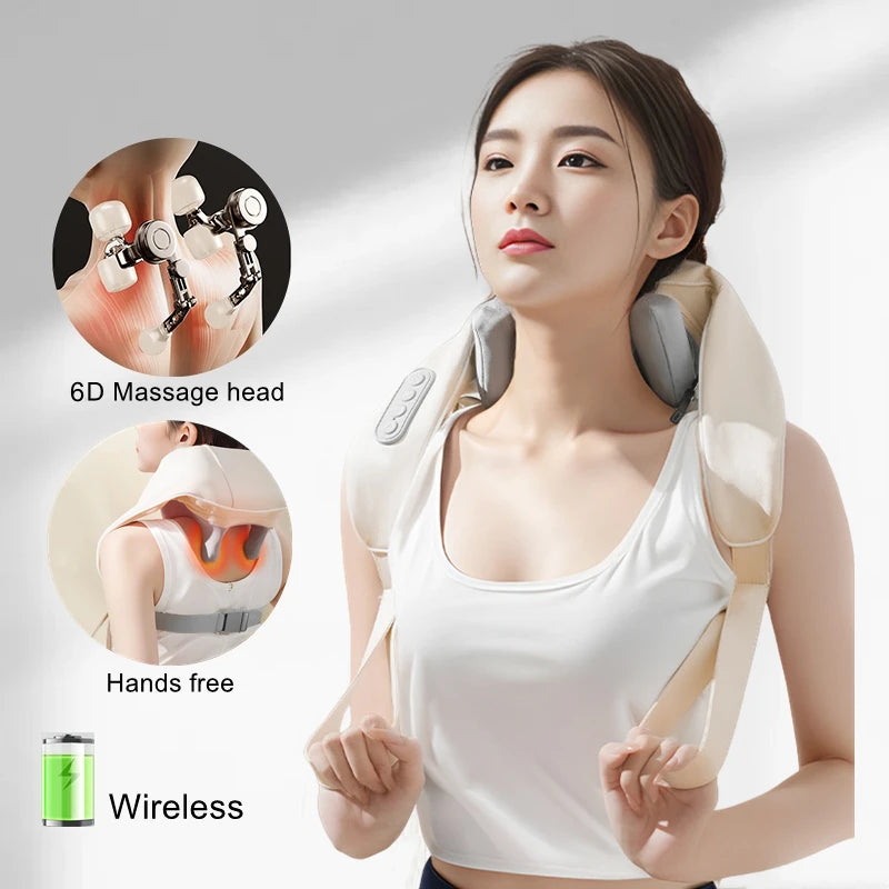 Multifunctional Cervical Massager Shoulder Neck Hot Compress Trapezius Muscle Massager