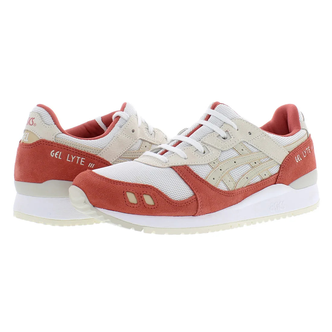 Asics Gel-Lyte III OG Men's Shoes Sport Custom Sneakers in Silver/Cream Breathable Rubber Insole for Spring and Summer