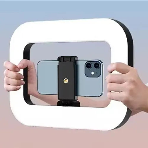VBNBV New Handheld Ring LED Rechargeable Fill light Portable Mobile Phone Live Broadcast Photography Desktop Selfie Light 