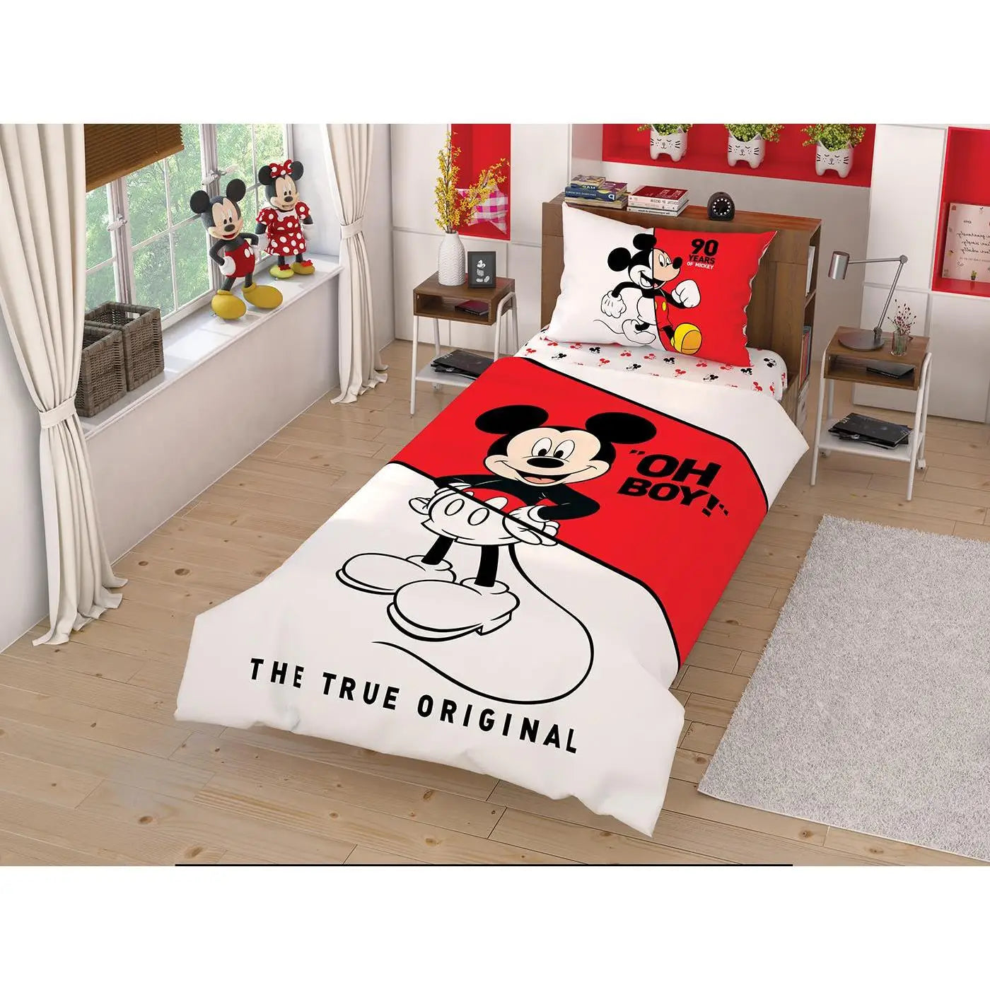 Crown Licensed Mickey Mouse Single Duvet Cover Set for Kids' Bedrooms