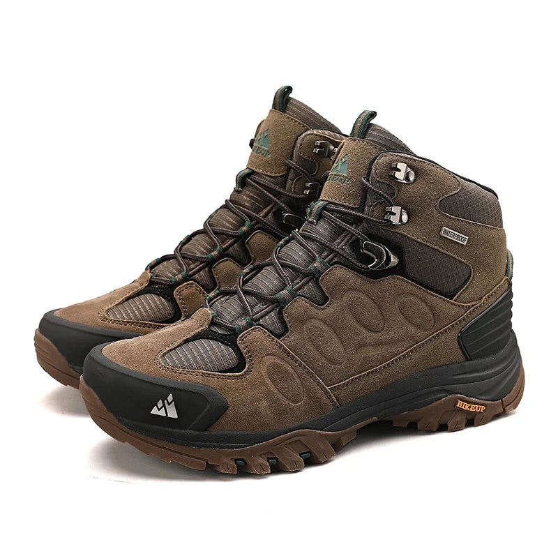 Men's Outdoor Tactical Hiking Shoes Suede Leather Wear-resistant Hunting Trekking Walking Sneakers
