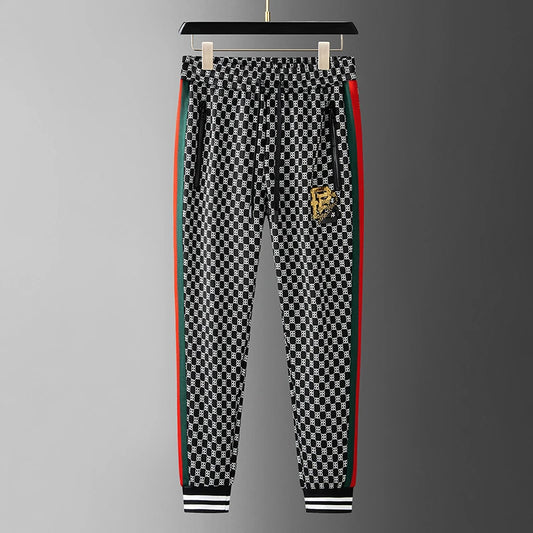 Casual Stretch Cotton Men's Clothing Fleece Printing Pants for Men's Pants