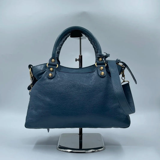 Wholesale Pre-owned Luxury Bags | Deep Blue Genuine Leather Handheld Bag | Trending Fashion Hot Item | Must-have for Women