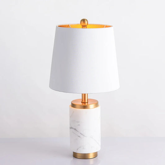 Modern Light Luxury Simple Living Room Coffee Table Bedroom Office Exhibition Hall White Marble Table Lamp