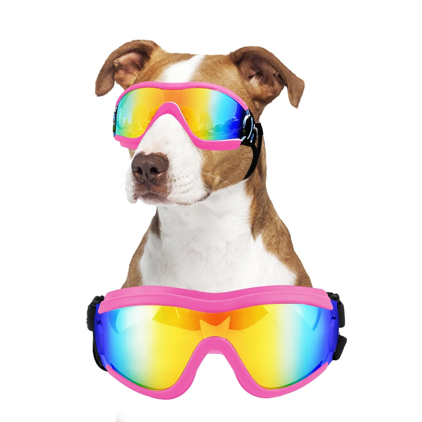 Pet Sunglasses Pet Glasses with Adjustable Straps for Pets Medium-large Dogs ( Pink )