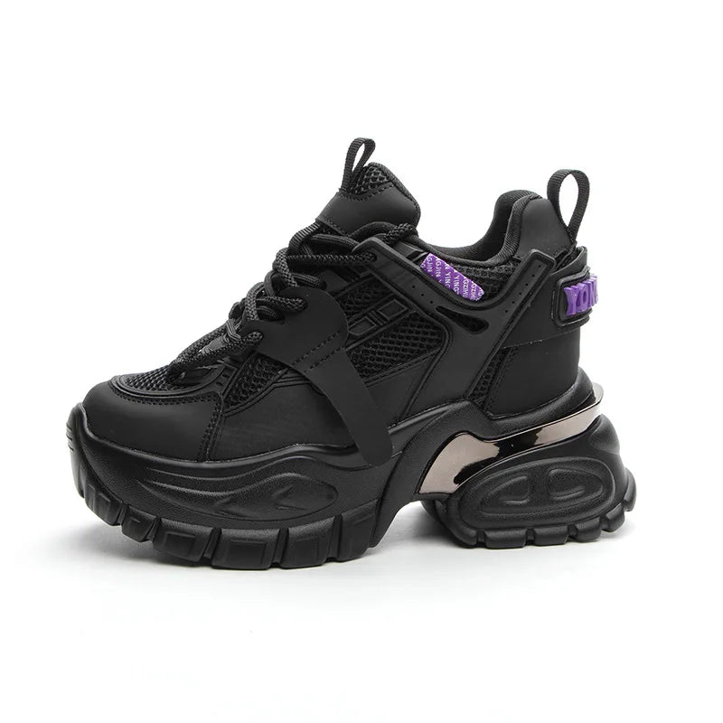 Summer Comfortable 10cm Height Increasing Wedges Shoes Ladies Women High Heel Sneakers Women Shoes