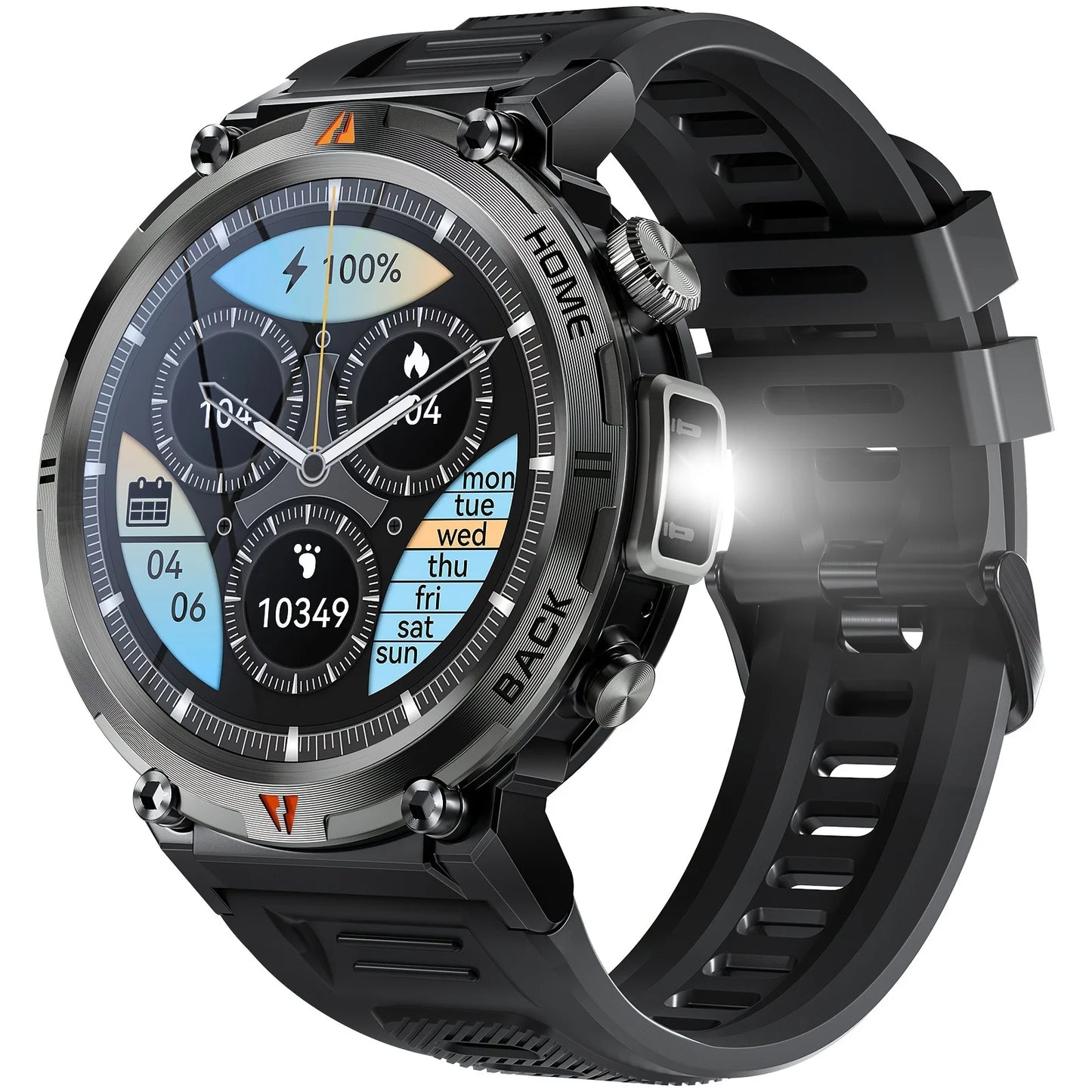 Sports Smart Watch KE3 for Men (Wireless Call Receive/answer), HD Screen Outdoor Rugged Smartwatch, Sports Fitness Tracker Watch