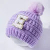 New European and American Fashion Wool Knitted Hat for Children Optional Letter Baby Warm Hat Baby Cap for Outdoor Scenes