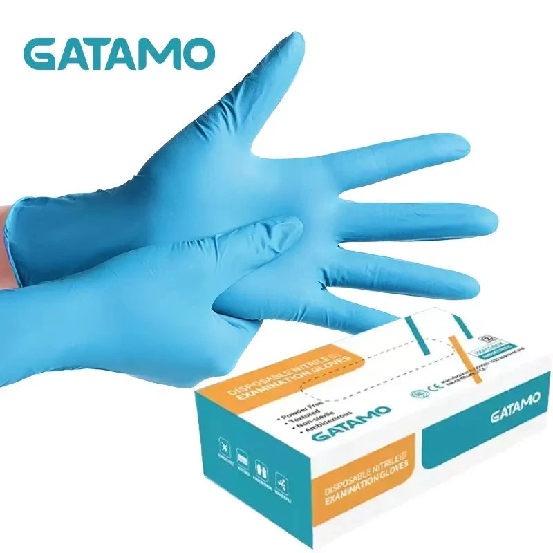 SN047 4mil 6mil Exam Nitrile Gloves Box Examination Food Guantes De Nitrilo Pure Blue Disposable Powder Free Nitrile Gloves