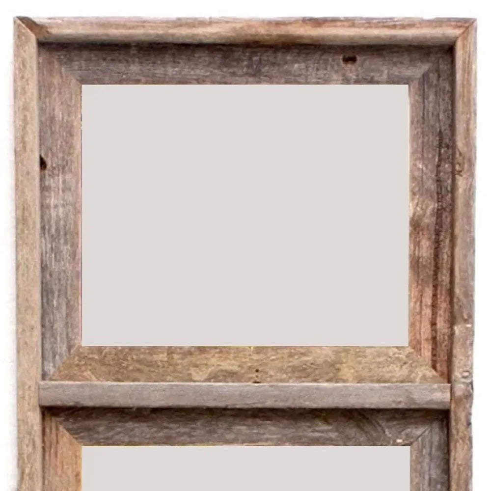 HMS 8 X 10 Gray Reclaimed Wood Picture Frame Three Slot Hanging Design