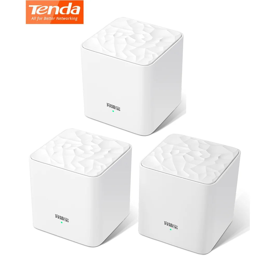 Tenda Nova Mesh WiFi System (MW3)-Up to 3500 sq.ft. Whole Home Coverage WiFi Router and Extender Replacement AC1200 Mesh Router