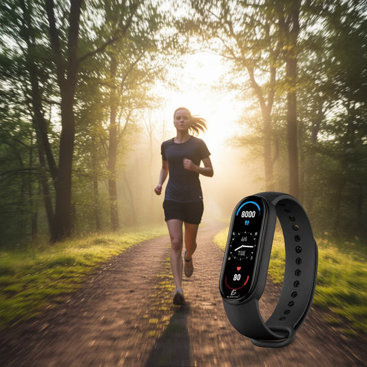 ELEGATE Smart Band WCH.M6 Heart Rate Monitor Fitness Tracker 1.5 LCD Display for Connectivity Water Resistant Lithium