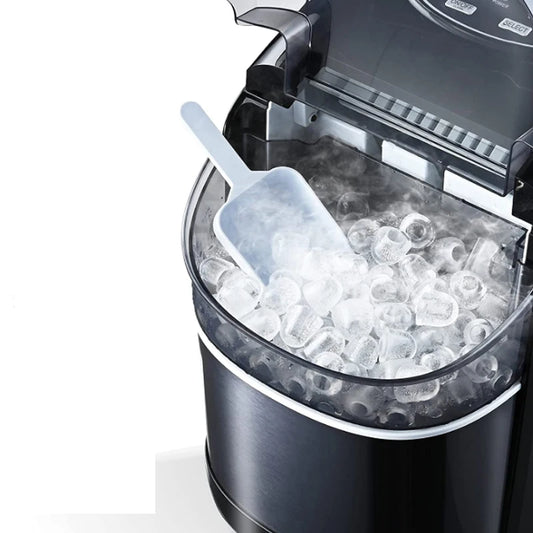 HICON Electric Ice Maker 15KG/24H Bullet Cylindrical Home Ice Cube Making Machine Countertop For Commercial Small Milk Tea Shop