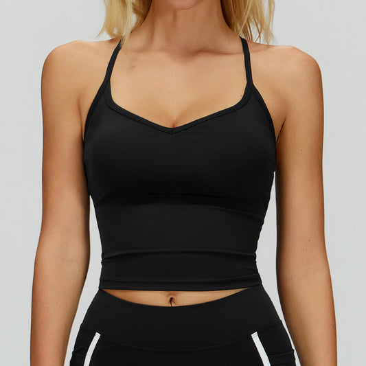 2026 Shockproof Spandex Quick Dry Slim Fit Sports Bras Fitness Workout High Quality Casual Padded Luxury Women's tank Tops