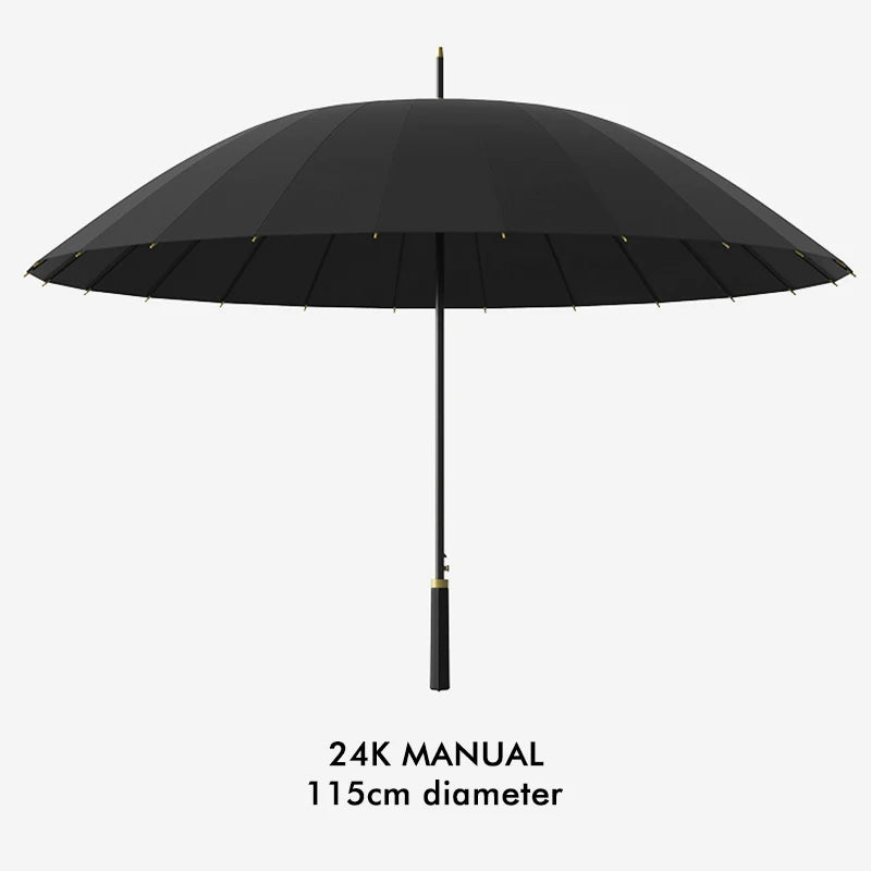Modern Design Style 24 Bone Straight Automatic Manual UV Logo Umbrella Multi-Color Business Adults Suitable Portable