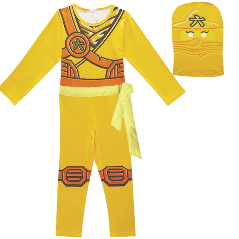 Leg Kids Ninja Cosplay Costume 3 Jumpsuit Set Halloween and Christmas Party Costume Street Costume Ninja